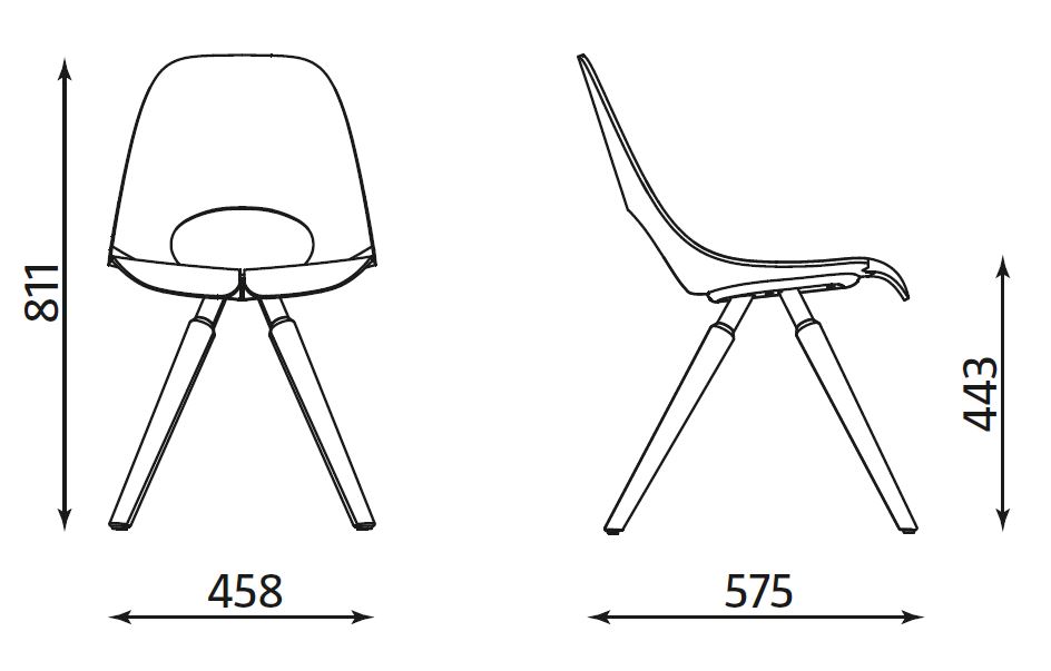 dimensions chaise de réunion tauko en bois