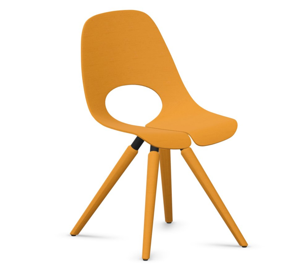 chaise design orange réunion ou cafétéria