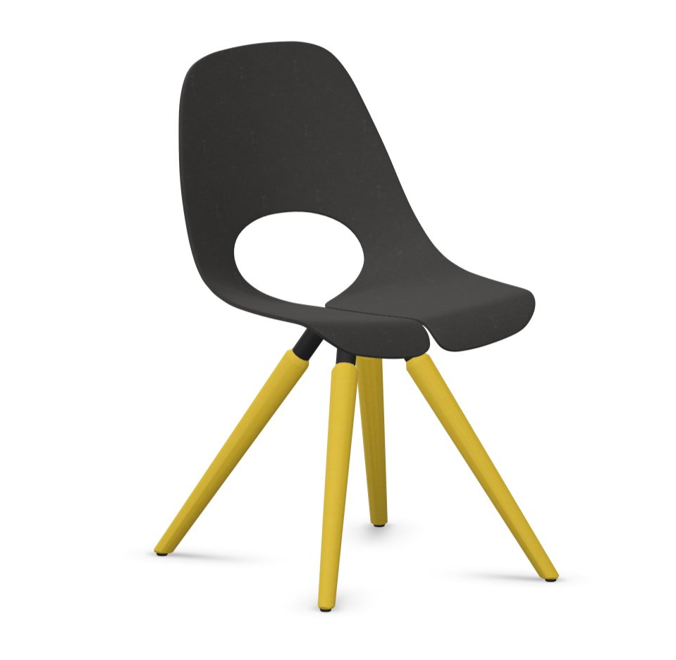 chaise design tauko noir et jaune