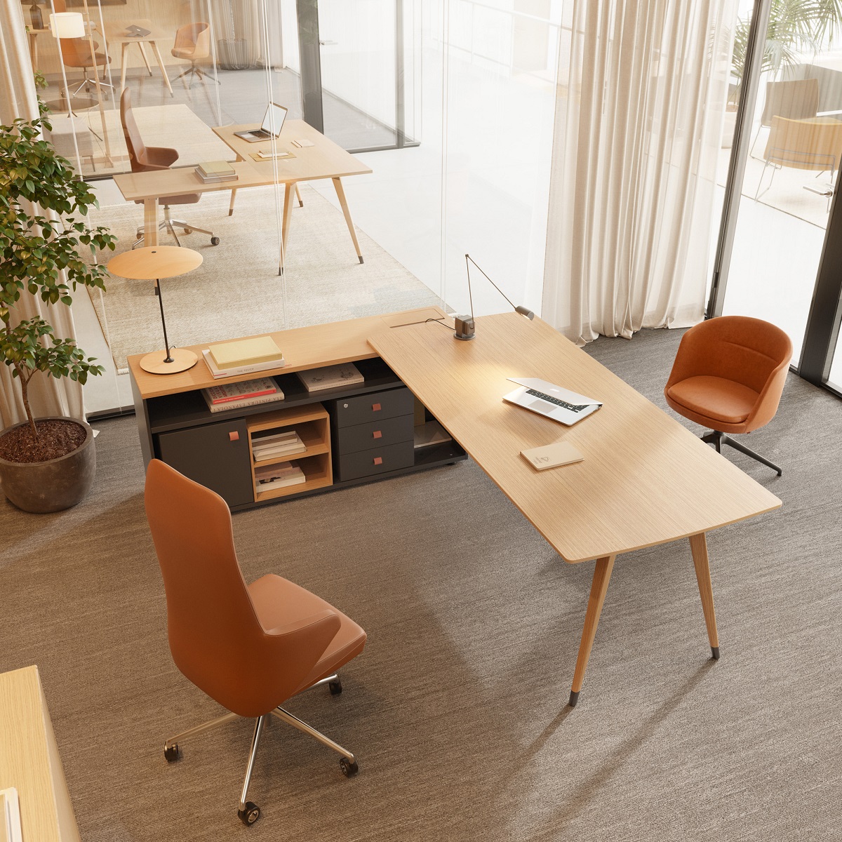 bureau direction scandinave credence moderne