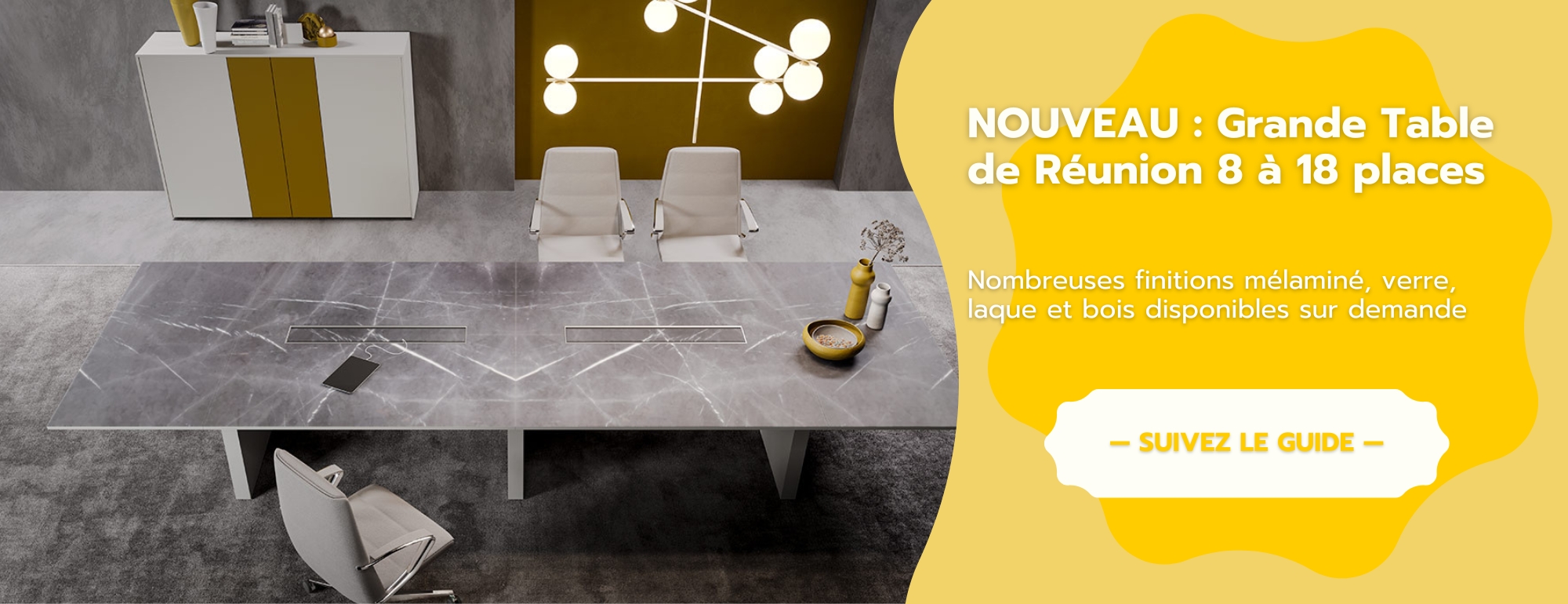 Grande table de réunion
