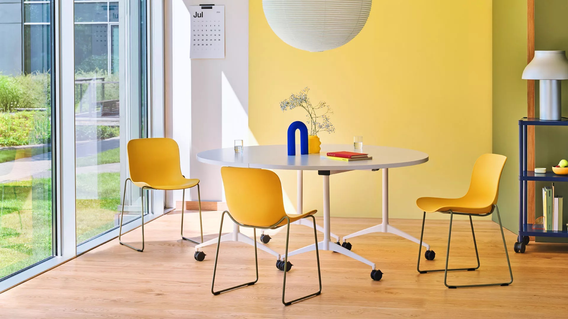 chaises reunion jaunes luge