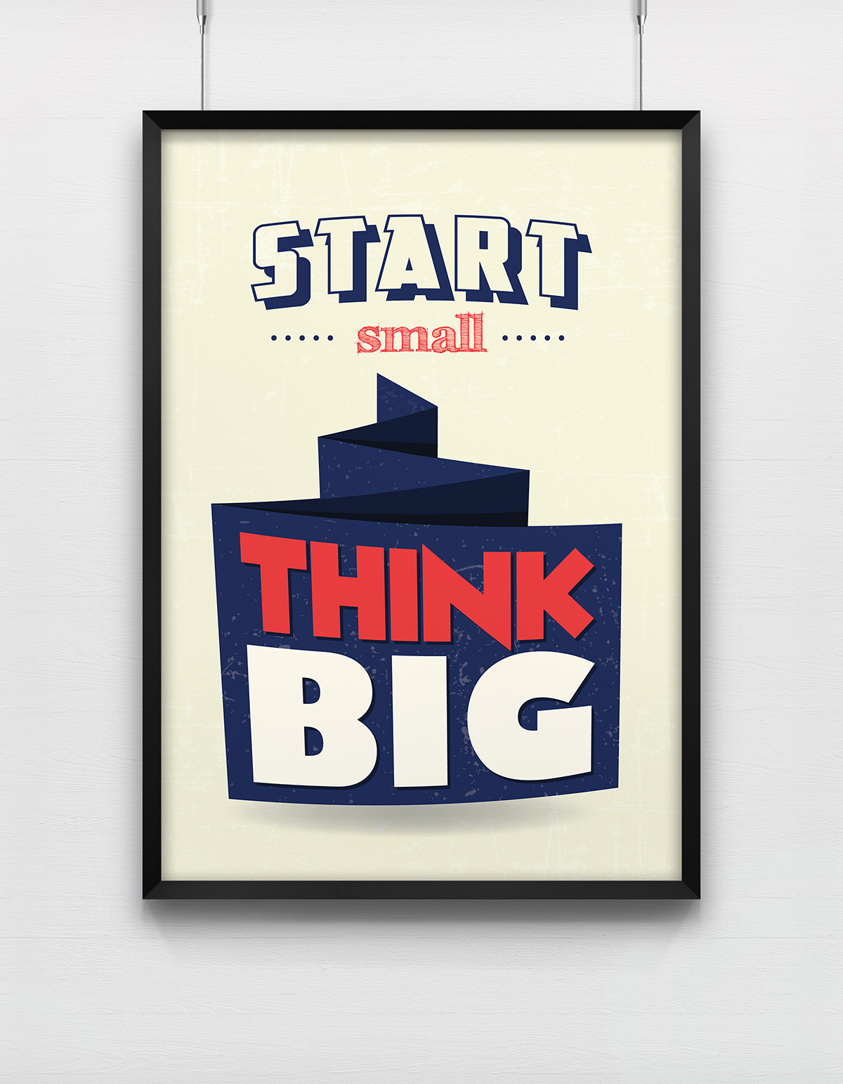 affiche poster start small think big startup