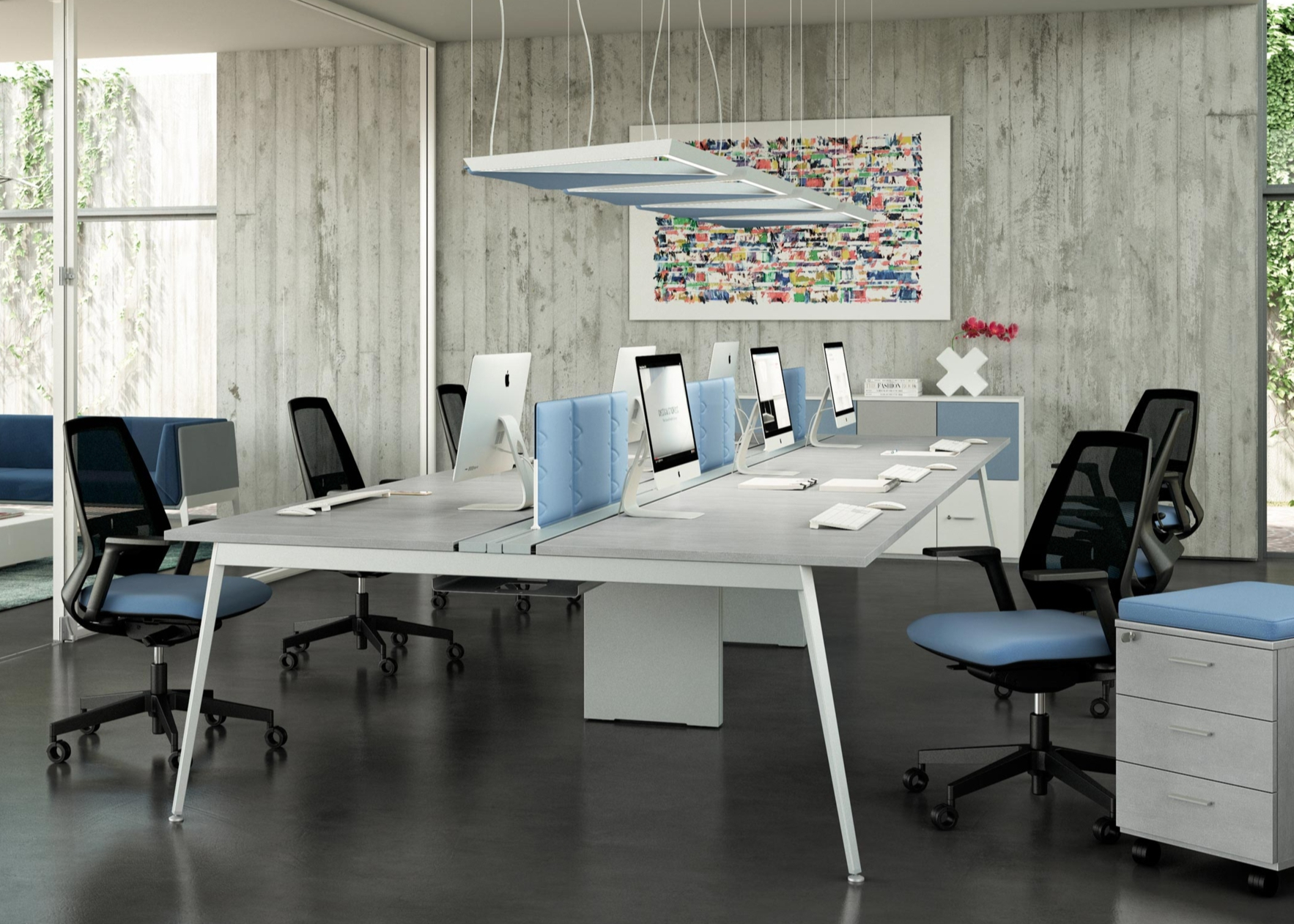 Bureaux bench à partager