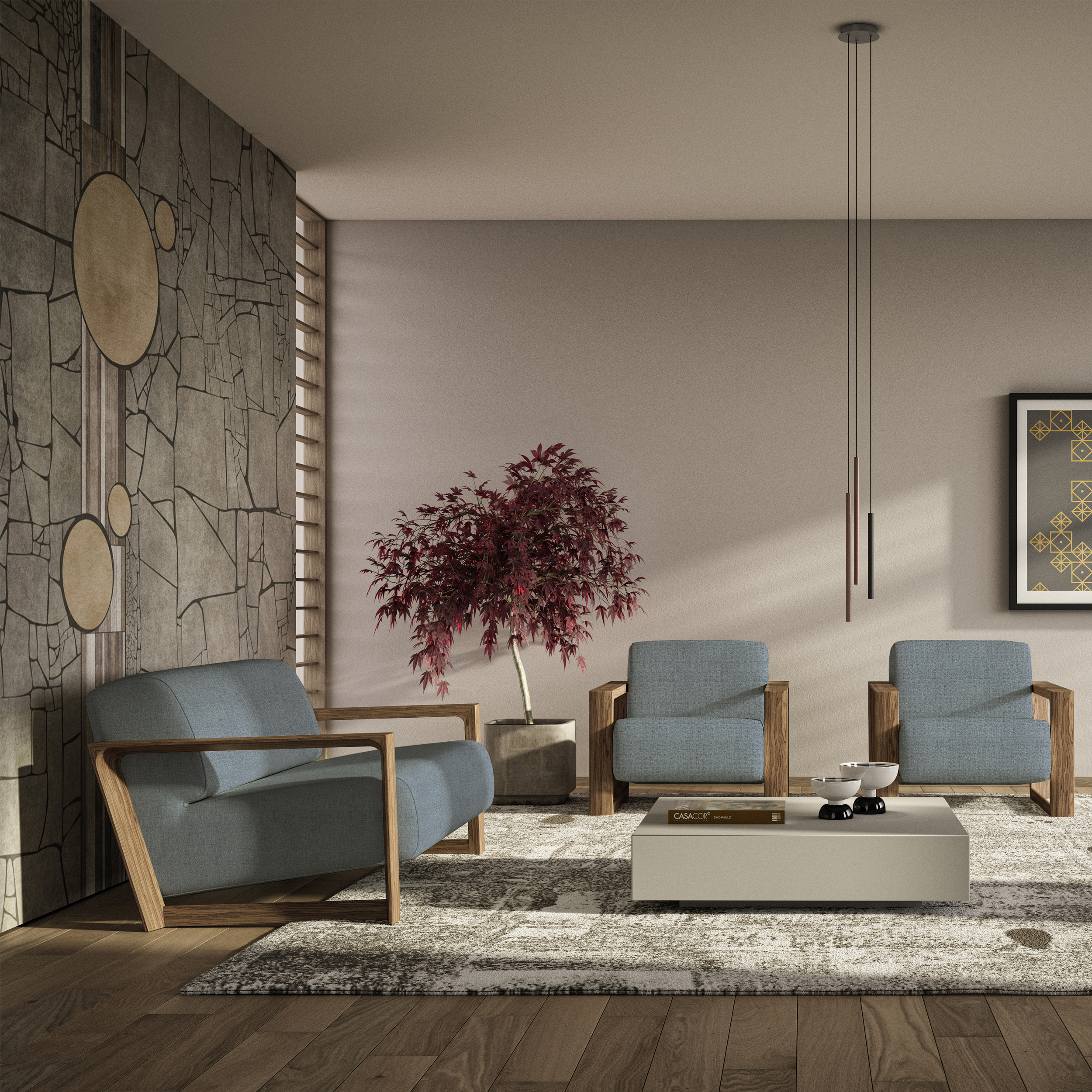 canape bureau design avec bois
