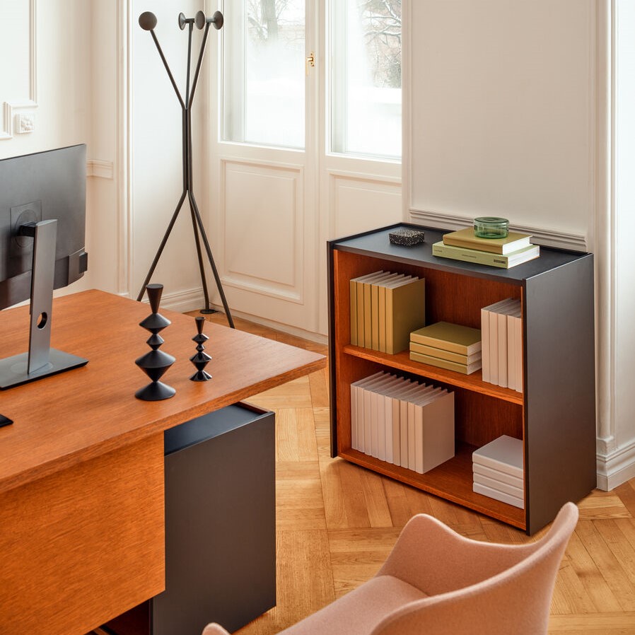viga bibliotheque en bois