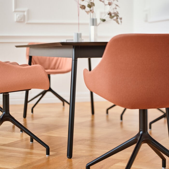 Table de réunion bois et métal