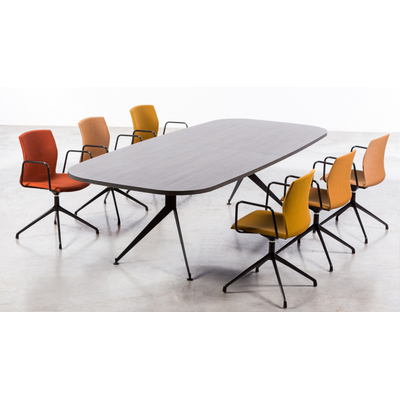 table de réunion design pied discret en métal