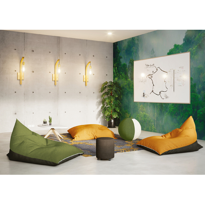 pouf design pour bureau forme berlingot