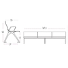 Chaises_poutre_métallique_fixes_banc_triple