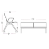 Chaises_poutre_métallique_fixes_banc_double