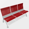 Chaises_poutre_métallique_fixes_rouges
