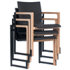 Chaise de bureau empilable noir et bois
