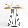 chaise-design-cafétéria-en-bois-et-métal