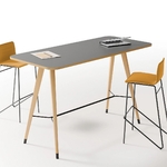 Table_haute_design_scandinave__plateau_mélaminé