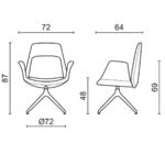 Fauteuil_bureau_scandinave_dimensions_visiteur