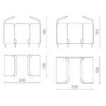 Cabine_réunion_4_places_ouvertes_schéma