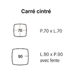 Guéridon_carré_piètement_coudé_4_places