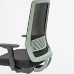 Dos dune chaise de bureau à coque vert sauge : soutien lombaire réglable et résille noire