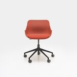 Fauteuil de réunion Baltic Remix brique réglable en hauteur sur étoile noire à roulettes, vue de face
