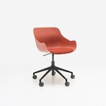 Fauteuil réglable Baltic Remix brique à coque et accoudoirs intégrés, vue de trois quarts