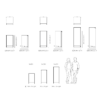 dimensions conteneur de tri design et fonctionnel THUN de MADE DESIGN