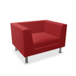 fauteuil lounge rouge
