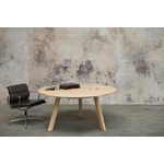 table de réunion ronde design en bois