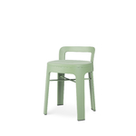 tabouret métal vert design avec dossier