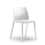 chaise de cafétéria design blanche