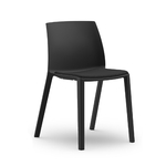 chaise de cafétéria design noire