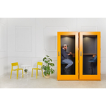 cabine acoustique bureau design économique soho coloré  jaune