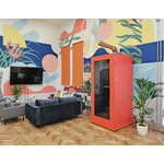 cabine acoustique bureau design économique soho coloré rouge