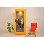 cabine acoustique bureau design économique soho coloré jaune