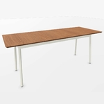 Table_réunion_bois_métal_blanc