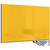 tableau magnétique en verre rectangulaire jaune