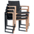 Chaise de bureau empilable noir et bois