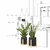 set-2-plantes-artificielles-design-pot-ciment-noir