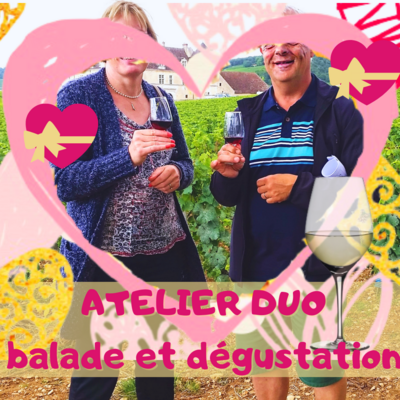 Balade découverte et cours de dégustation DUO 2h – atelier œnologique Clos de Bourgogne