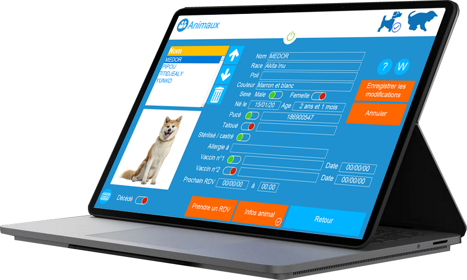 Fiche animal logiciel de caisse dreamdog
