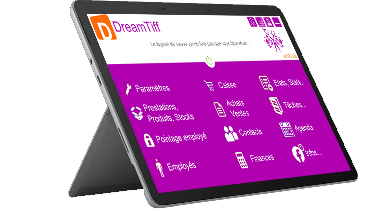 DreamTiff 2026 - Logiciel de caisse pour salon de coiffure