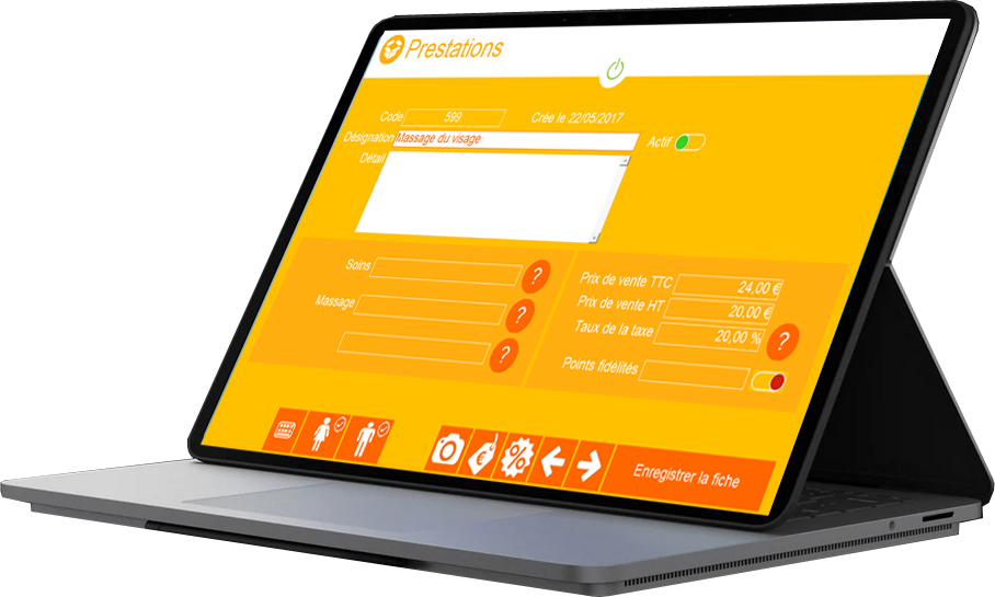 ecran presta Caisse logiciel caisse