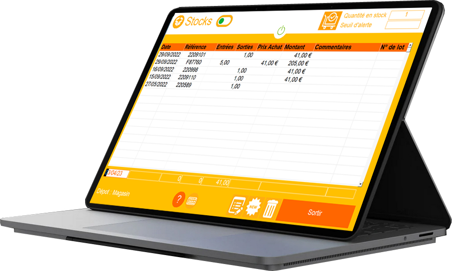 Fiche Stock Caisse logiciel caisse