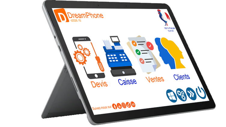 DreamPhone 2026 - Logiciel pour la réparation  et la vente de téléphones et accessoires