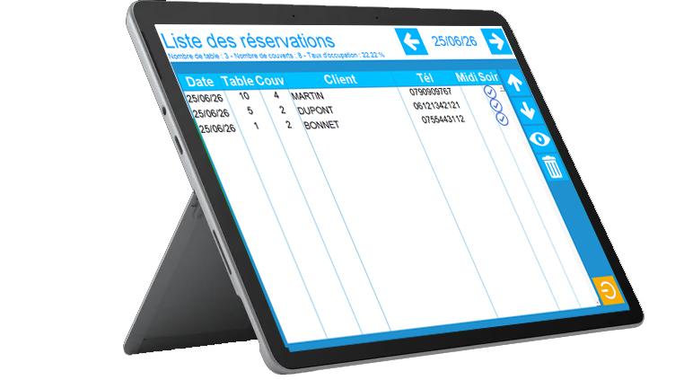 Réservation logiciel restaurant