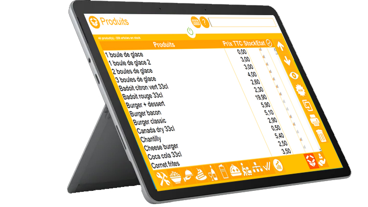 Liste produit restaurant