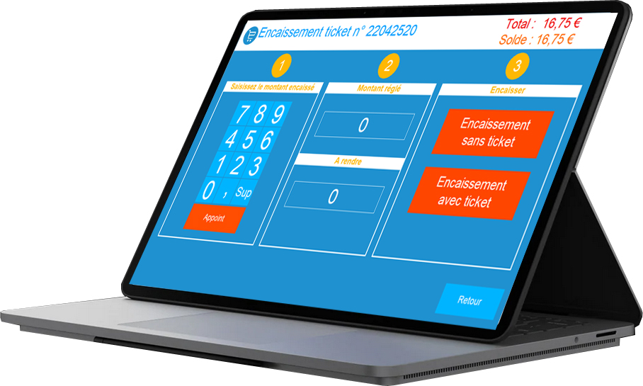 Encaissement logiciel de caisse dreamcake