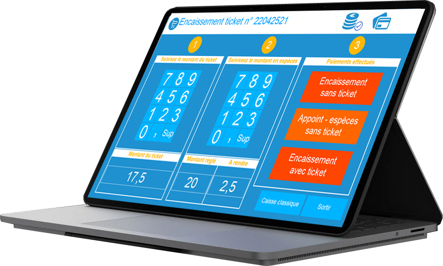 Ecran Caisse logiciel de caisse dreamcake