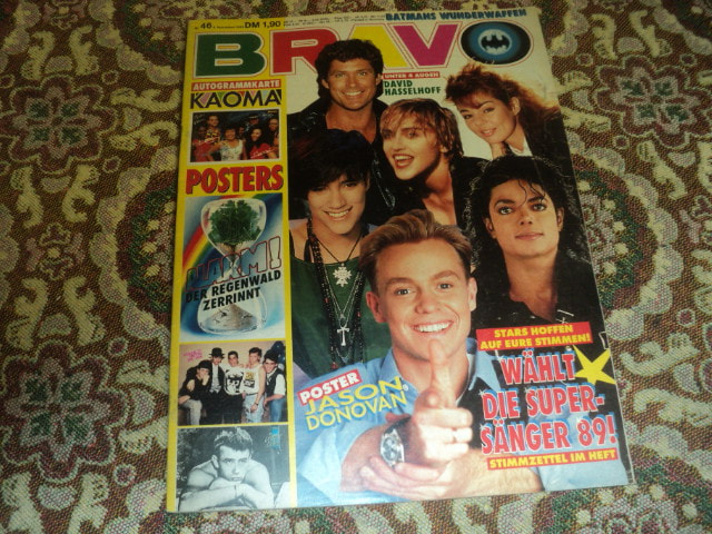 #BRAVO - 1989/46 DAVID HASSELHOFF KYLIE MINOGUE KIM BASINGER MADONNA ...