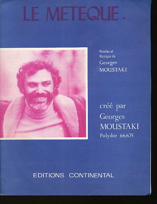 MOUSTAKI partition musicale LE METEQUE Sheet music